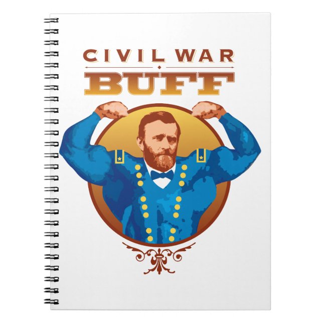Caderno Espiral Buff da Guerra Civil—Notebook americano Grant Spir (Frente)