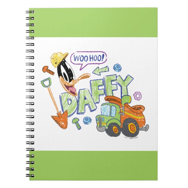 Caderno Espiral BUGS BUNNY BUILDERS™| Arte Esboçada do DAFFY DUCK™ (Frente)