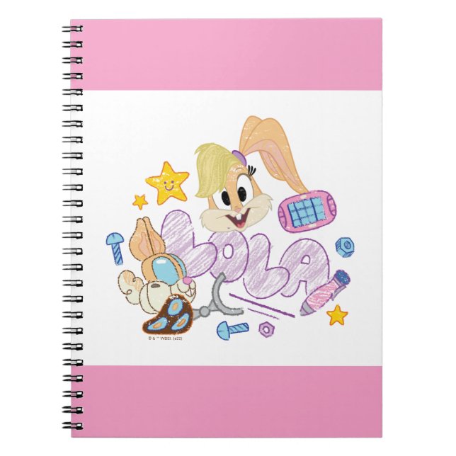 Caderno Espiral BUGS BUNNY BUILDERS™| Arte Esboço da Lola (Frente)