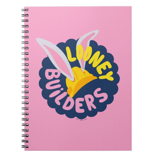 Caderno Espiral BUGS BUNNY BUILDERS™| Logotipo de Chapéu Escavado (Frente)