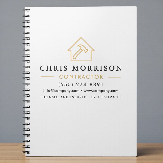 Caderno Espiral Building Construction White Gold (Criador carregado)