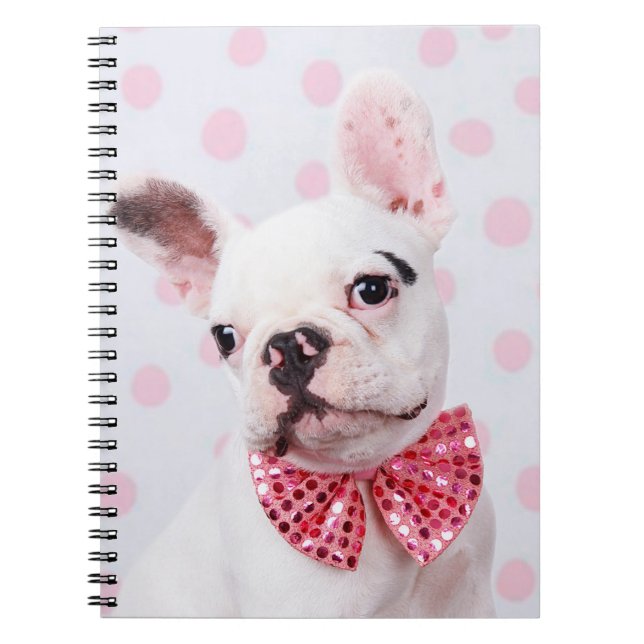 Caderno Espiral Buldogue Francês com Arco (Frente)