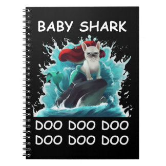 Caderno Espiral Buldogue Francês | Doo Doo do Tubarão Bebê