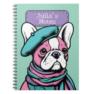 Caderno Espiral Bull Dog Frenchie Artsy Pop Art