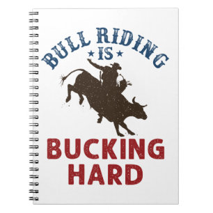 Caderno Espiral Bull Riding Is Bucking Duro Engraçado Bullrider