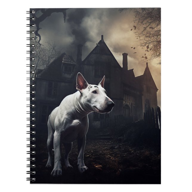 Caderno Espiral Bull Terrier Halloween Scary (Frente)
