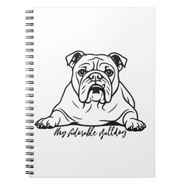 Caderno Espiral Bulldog Adorável (Frente)