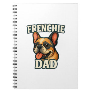 Caderno Espiral Bulldog Francês com PAI FRANCÊSTexto para amante d