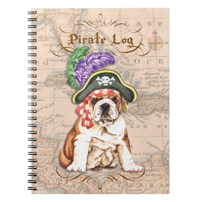 Caderno Espiral Bulldog Pirate (Frente)