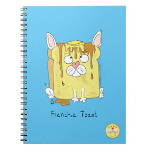 Caderno Espiral Bulldogue Francês Engraçado Frenchie Cachorro Fofo
