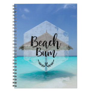 Caderno Espiral Bum de Praia com o Guarda-chuva de Praia Thatcher