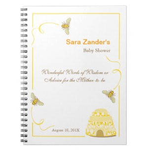 Caderno Espiral Bumble palavras da abelha do bloco de notas do