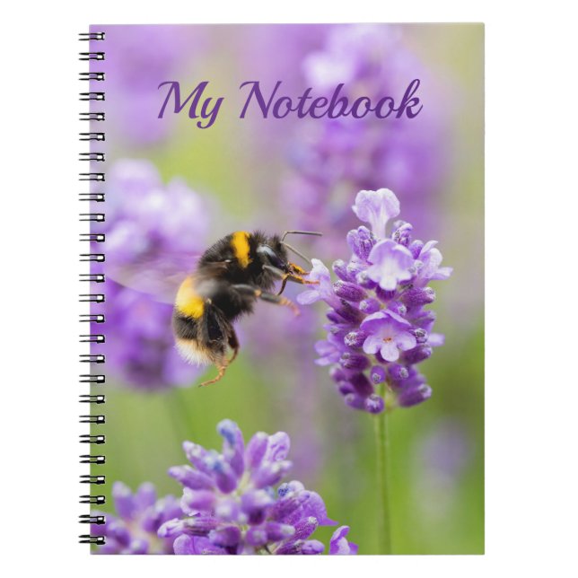 Caderno Espiral Bumblebee na Lavanda (Frente)