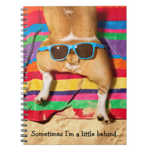 Caderno Espiral Bumbum De Cães Com Óculos De Sol