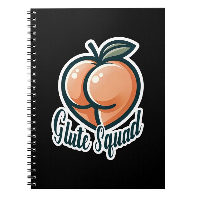 Caderno Espiral Bumbum de Pêssego Glute Malhação Gym (Frente)