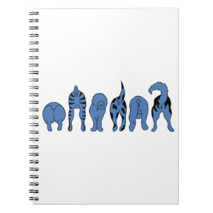 Caderno Espiral Bumbuns de Cachorro Azul