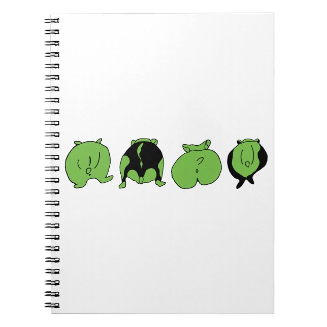 Caderno Espiral Bumbuns de Hamster Verde (Frente)