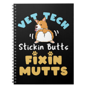 Caderno Espiral Bumbuns Vet Tech Stickin e Fixin Mutts