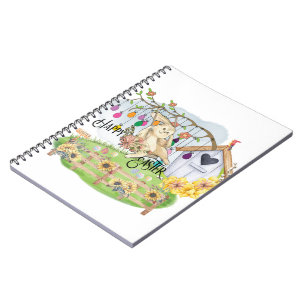 Caderno Espiral Bunny comemora o dia da Páscoa