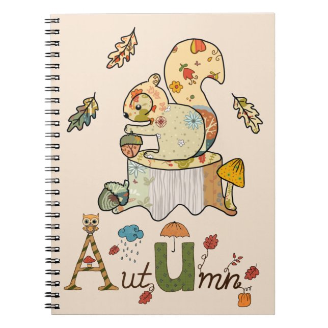 Caderno Espiral Buntes Eichhörnchen (Frente)