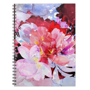 Caderno Espiral Buquê bonito das flores