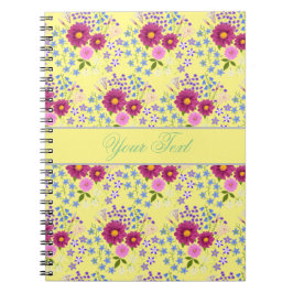 Caderno Espiral Buquê da Flor com Notebook Dahlia
