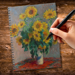 Caderno Espiral Buquê do Monet de Sunflower