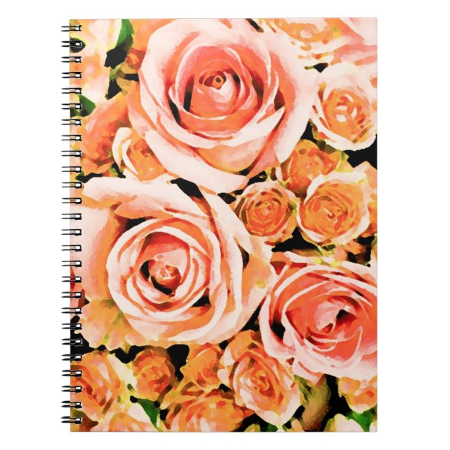 Caderno Espiral Buquê rosa-rosa-rosa (Frente)