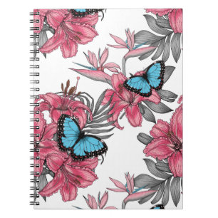 Caderno Espiral Buquê tropical