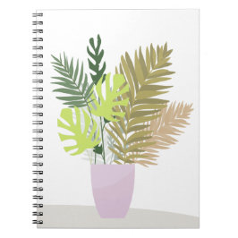 Caderno Espiral Buquê tropical.