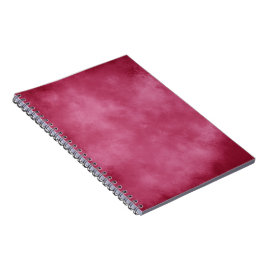 Caderno Espiral burgundy do padrão do efeito da nuvem de na moda S