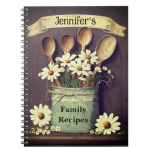 Caderno Espiral Burlap e Daisies