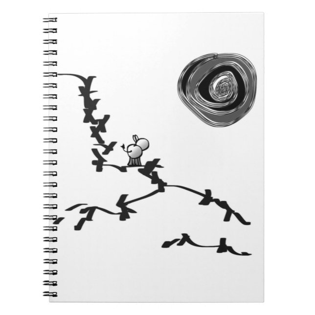 Caderno Espiral burro e lua (Frente)