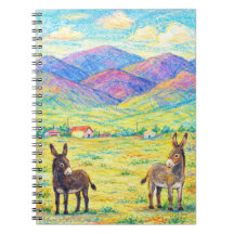 Burros Coloridos na Arte da Montanha do Prado