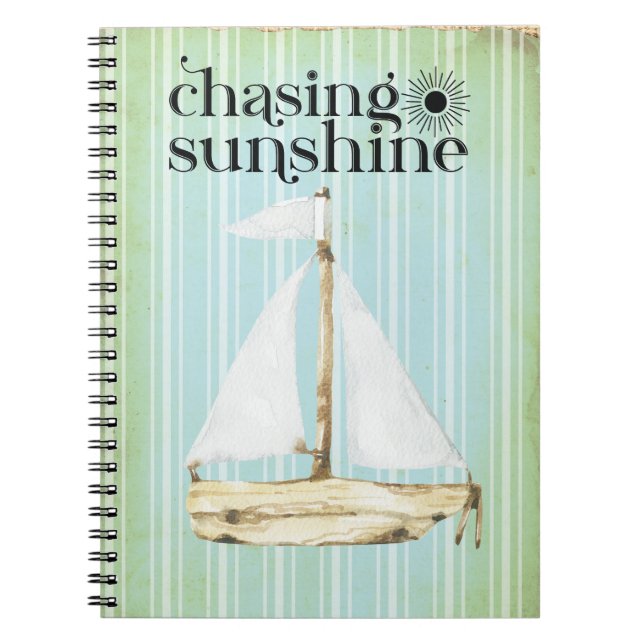 Caderno Espiral Buscando Sunshine Sailboat (Frente)