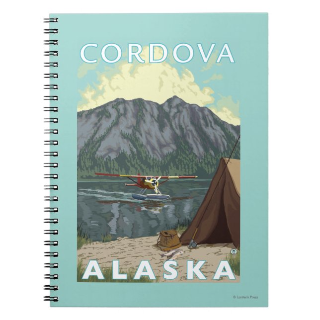 Caderno Espiral Bush Plane & Fisheries - Cordova, Alasca (Frente)