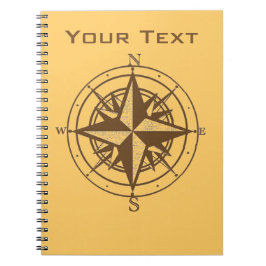 Caderno Espiral Bússola Vintage