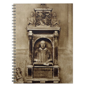 Caderno Espiral Busto de William Shakespeare (1564-1616) e do