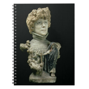 Caderno Espiral Busto do retrato de Sarah Bernhardt (1844-1923)