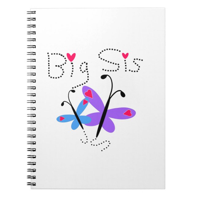 Caderno Espiral Butterflies Big Sis Gifts (Frente)