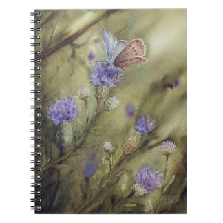 Caderno Espiral Butterfly and Thistles