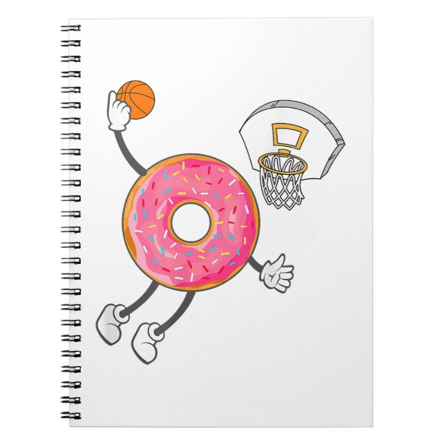 Caderno Espiral C Campeão de Comida de Buraco de Donut Molhado (Frente)