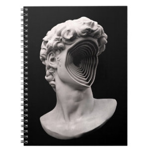 Caderno Espiral Cabeça de busto clássico de David Michelangelo