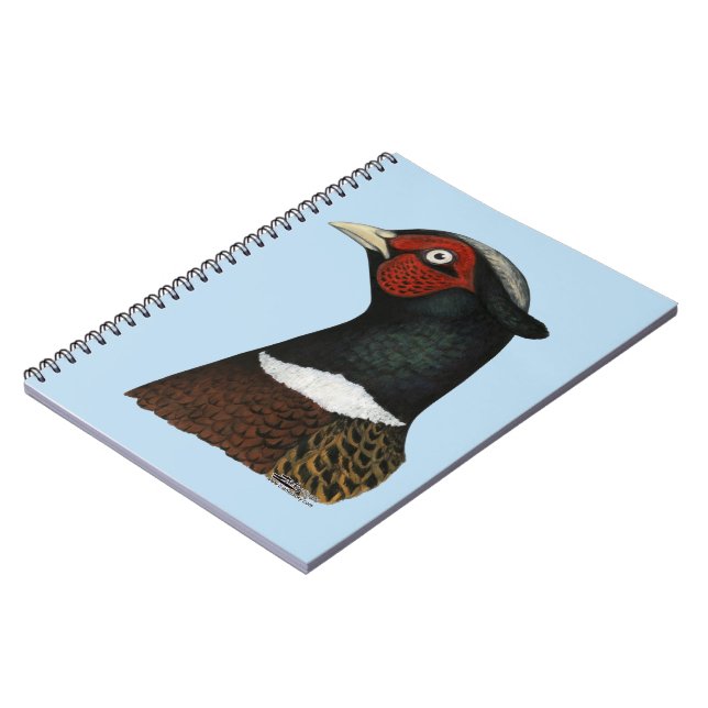 Caderno Espiral Cabeça de Faisão de Ringneck (Left Side)