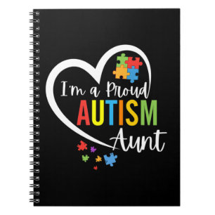 Caderno Espiral Cabeça de quebra-cabeça do autismo colorida