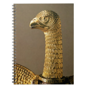 Caderno Espiral Cabeça de uma águia, detalhe de ornamenta do