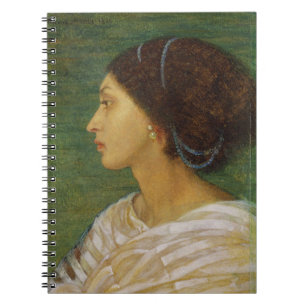 Caderno Espiral Cabeça de uma mulher do mulato, 1861 (o óleo no