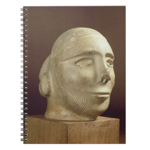 Caderno Espiral Cabeça do retrato da esteatite, Mohenjodaro,