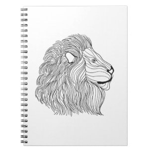 Caderno Espiral Cabeça inspirada 5 do leão
