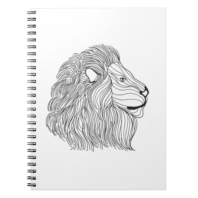 Caderno Espiral Cabeça inspirada 5 do leão (Frente)